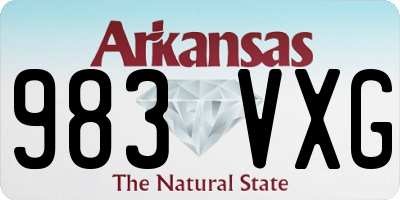 AR license plate 983VXG