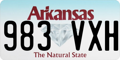 AR license plate 983VXH