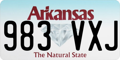 AR license plate 983VXJ