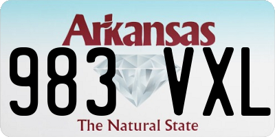 AR license plate 983VXL