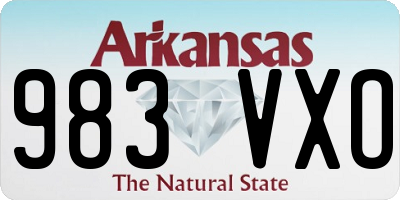 AR license plate 983VXO
