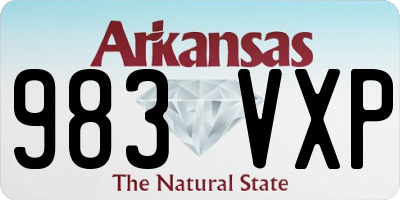AR license plate 983VXP