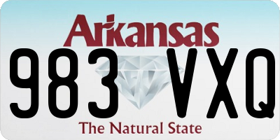 AR license plate 983VXQ