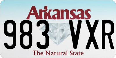 AR license plate 983VXR