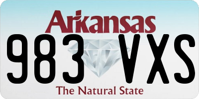 AR license plate 983VXS