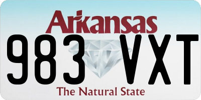 AR license plate 983VXT
