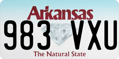 AR license plate 983VXU