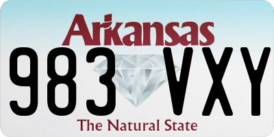 AR license plate 983VXY