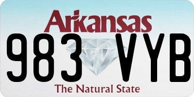 AR license plate 983VYB