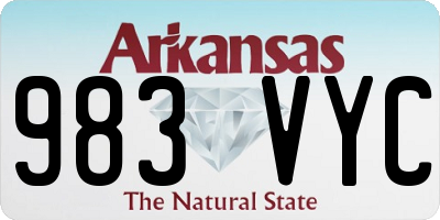 AR license plate 983VYC