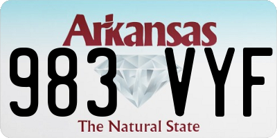 AR license plate 983VYF