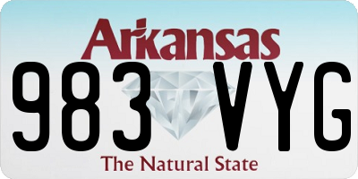 AR license plate 983VYG