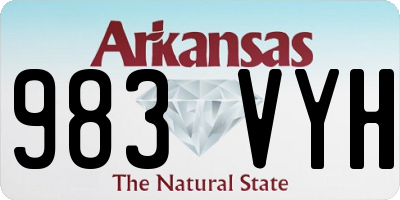 AR license plate 983VYH