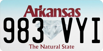 AR license plate 983VYI