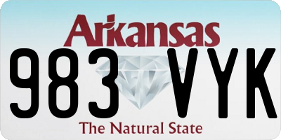 AR license plate 983VYK