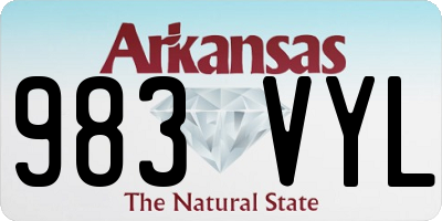 AR license plate 983VYL