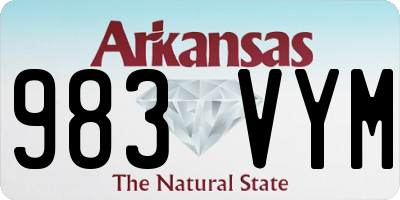 AR license plate 983VYM