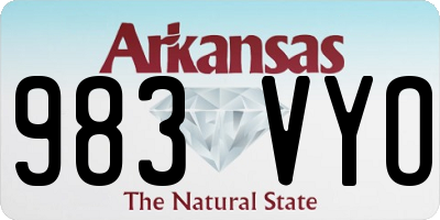 AR license plate 983VYO