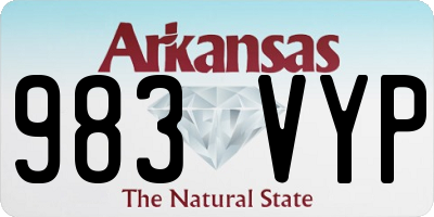 AR license plate 983VYP