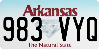AR license plate 983VYQ