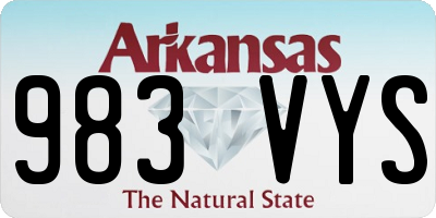 AR license plate 983VYS