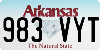 AR license plate 983VYT