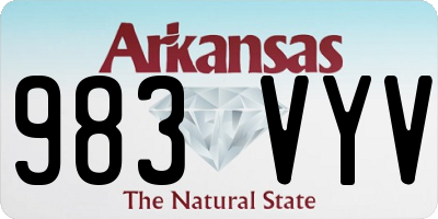 AR license plate 983VYV