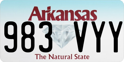 AR license plate 983VYY