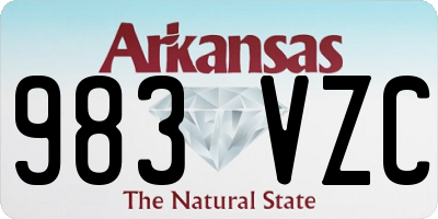 AR license plate 983VZC