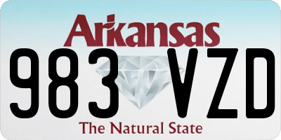 AR license plate 983VZD