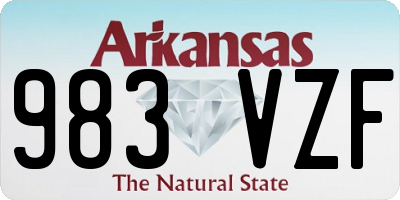 AR license plate 983VZF
