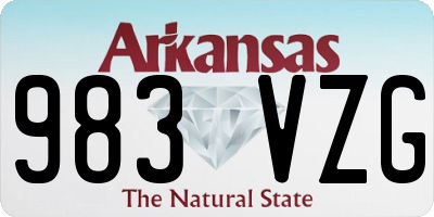 AR license plate 983VZG