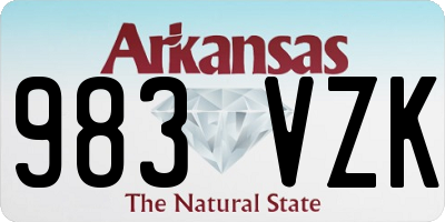 AR license plate 983VZK