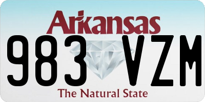 AR license plate 983VZM