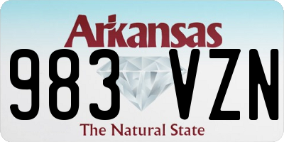 AR license plate 983VZN