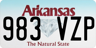 AR license plate 983VZP