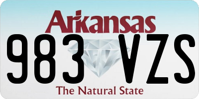 AR license plate 983VZS