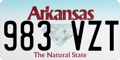 AR license plate 983VZT