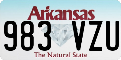 AR license plate 983VZU