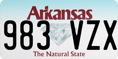 AR license plate 983VZX