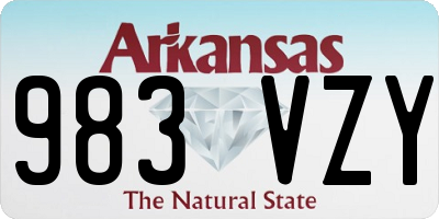 AR license plate 983VZY