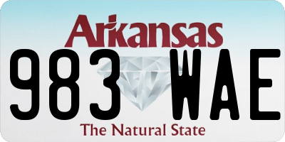 AR license plate 983WAE