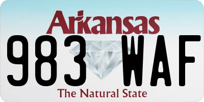 AR license plate 983WAF