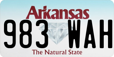 AR license plate 983WAH