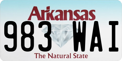 AR license plate 983WAI