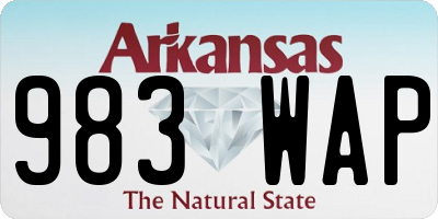 AR license plate 983WAP