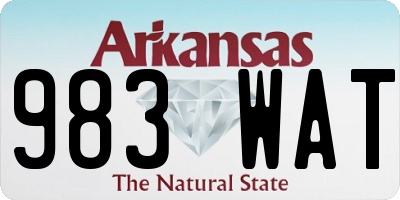 AR license plate 983WAT