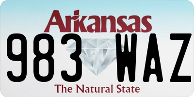 AR license plate 983WAZ