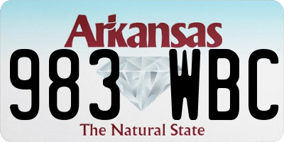 AR license plate 983WBC
