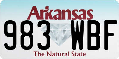 AR license plate 983WBF